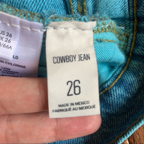 BDG High-Waisted Cowboy Jean – Turquoise - Picture 6 of 7